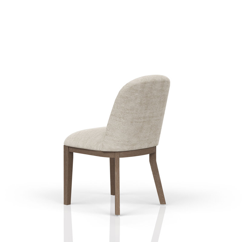 Ensemble de 2 chaises rembourrées cacao et ivoire