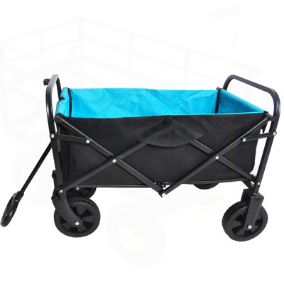Mini chariot pliant avec cadre en acier robuste et polyester 600D durable pour une utilisation extérieure polyvalente et un rangement facile