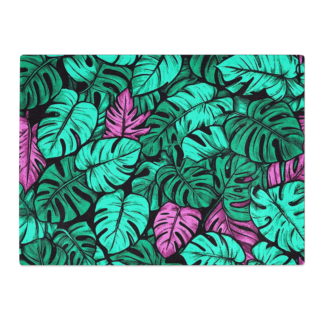 Tropical Leaf Pattern Vol.3  Glass Chopping Board