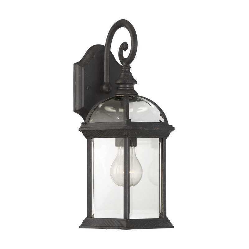 Kensington 1-Light Emie in Textured Black, 20" H x 8.25" W x 8.25" D, Textured Black