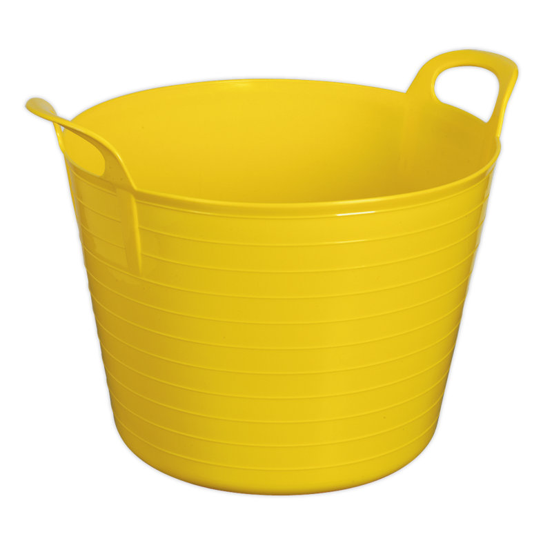 Symple Stuff Plastic Decorative Bin, Yellow