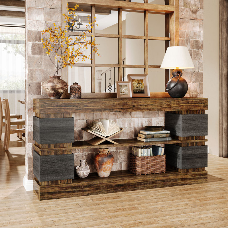 63" Long Console Table with Storage