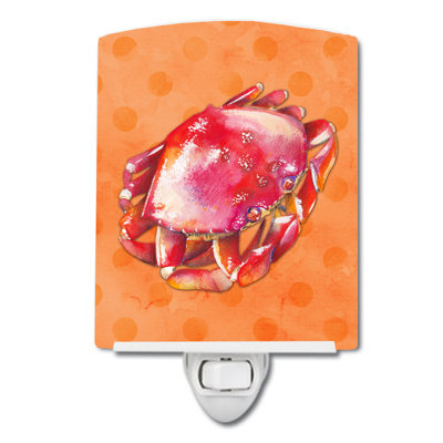 Crab Polka Dots Ceramic Night Light