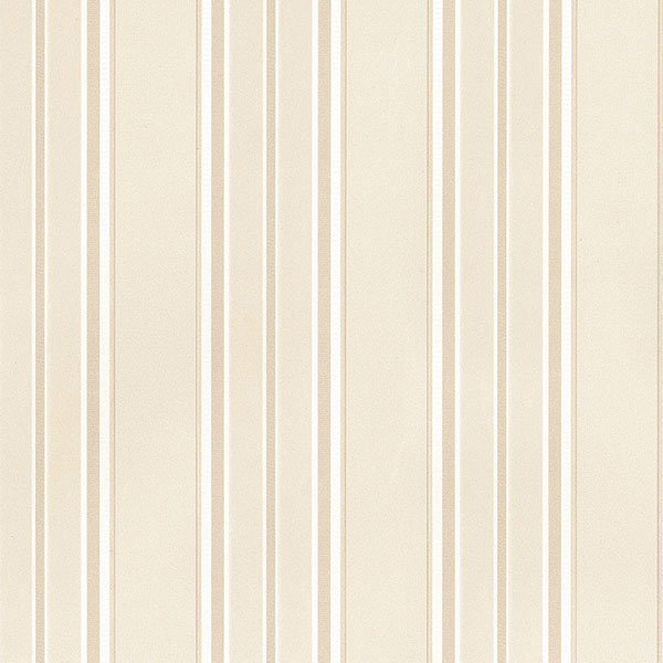 Papier peint à rayures classique 32,7 pi x 20,5 po Vili, Beige, crème