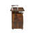 Antique Brown Desk With Drawer Storage And Stable Structure Rectangular Computer Keyboard Tray Ample