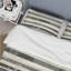 Ensemble de housse de couette rayé noir et beige Mid Century Retro-109173837