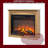 28 Inch Media Entertainment Center With Electric Fireplace Insert - Vent Free Space Heater Remote Control Particle Board TV Stand