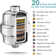 Shower Head With Filters 20 Stage High-Pressure Hard Water Filter 6 Spray Settings Filtered Shower Head With Water Softener Filter Cartridge For Remove Chlorine And Harmful Substances
