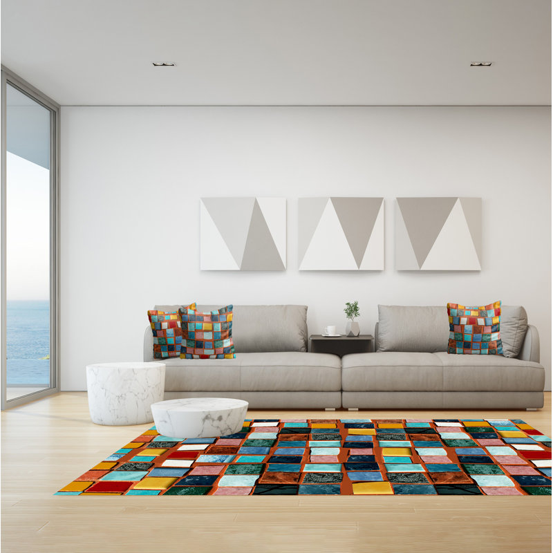 Fulbert Geometric Area Rug, Rectangle 140 x 200cm