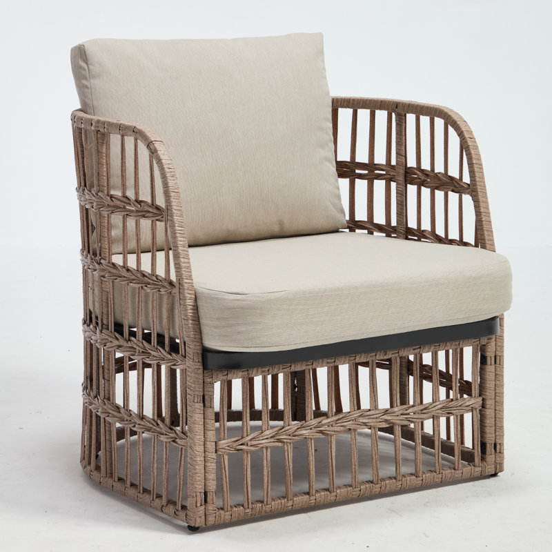 Ensemble de 2 chaises d'extérieur Morrisdale, Beige