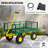 CAPHAUS Metal Garden Cart, w/ 180° Adjustable Yellow Handle, w/ Mat and Strap, 880 lbs Capacity-95773223