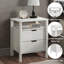 Table de chevet 2 tiroirs Navis, table de chevet avec tiroirs de rangement, table de chevet pour chambre à coucher, table de bout ou table d'appoint pour le salon, P 15,6 po x l 18,9 po x H 24 po