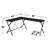 L-Shape Computer Desk with Computer Holder, Black