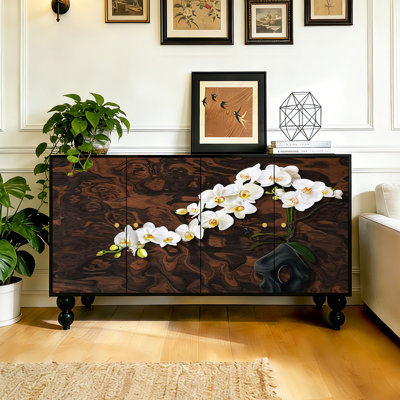 Chinese style minimalist retro sideboard.