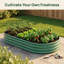 Grandes jardinières, lit de jardin surélevé moderne en acier galvanisé 8 x 4 x 1 pi pour la maison