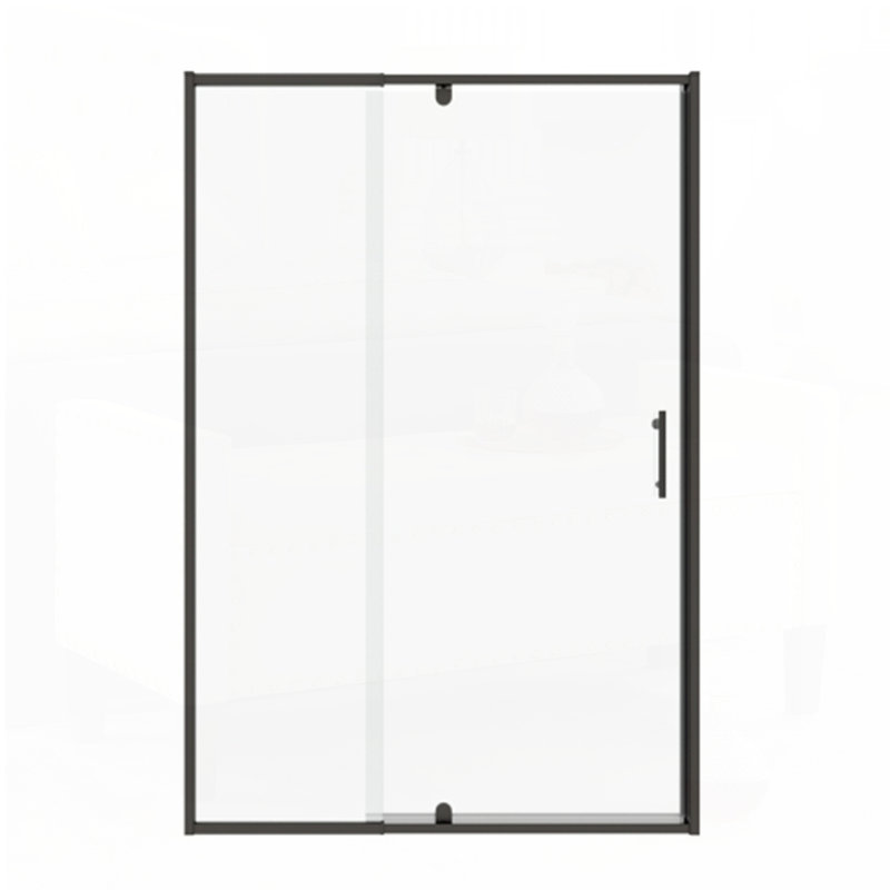 Porte de douche en verre 28-32 "x H 72" Piovt, Noir mat