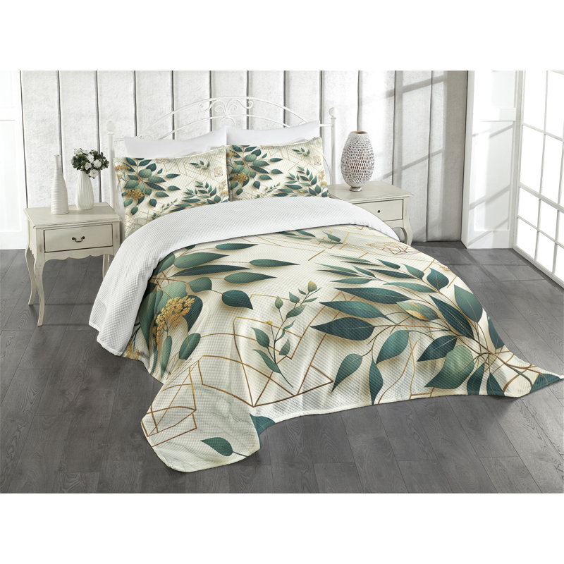 Not Solid Color Coverlet, Queen Coverlet / Bedspread + 2 Standard Shams