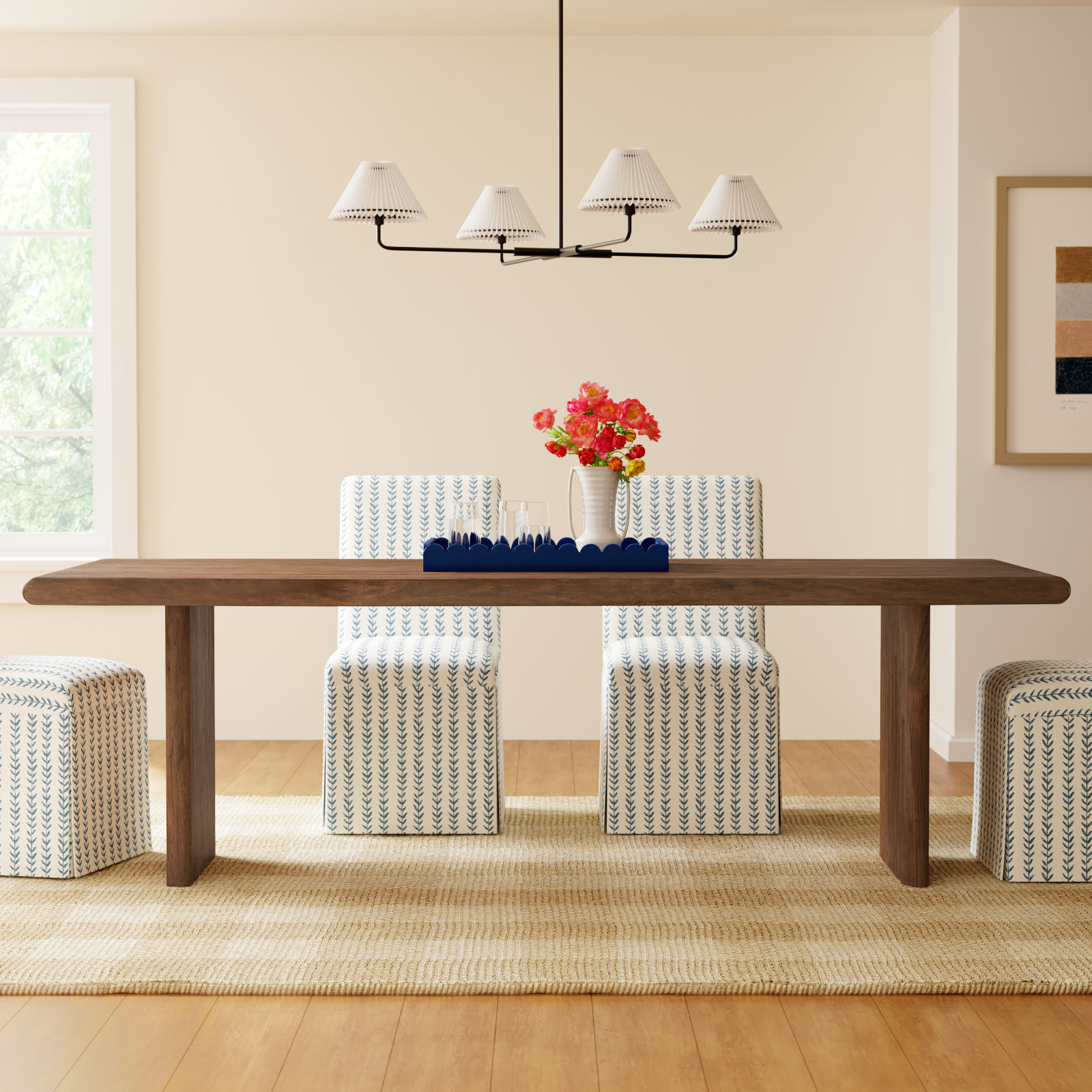 Ruma 98" Acacia Dining Table, 30" H x 98" L x 40" W