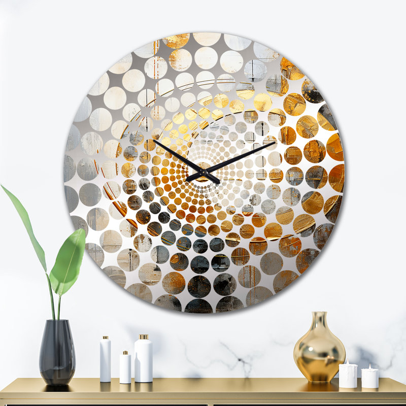 Horloge murale Antwanette - Collages abstraits, Très grand
