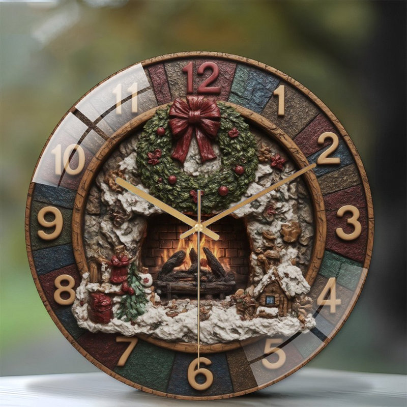 Horloge murale de Noël 12 po