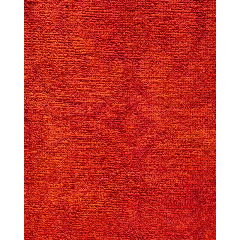 Tapis rouge / orange unique 4 pi 1 po x 6 pi 4 po Curzon