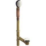 Clearflo Brass Toe Tap 1.5" Leg Tub Drain With Overflow