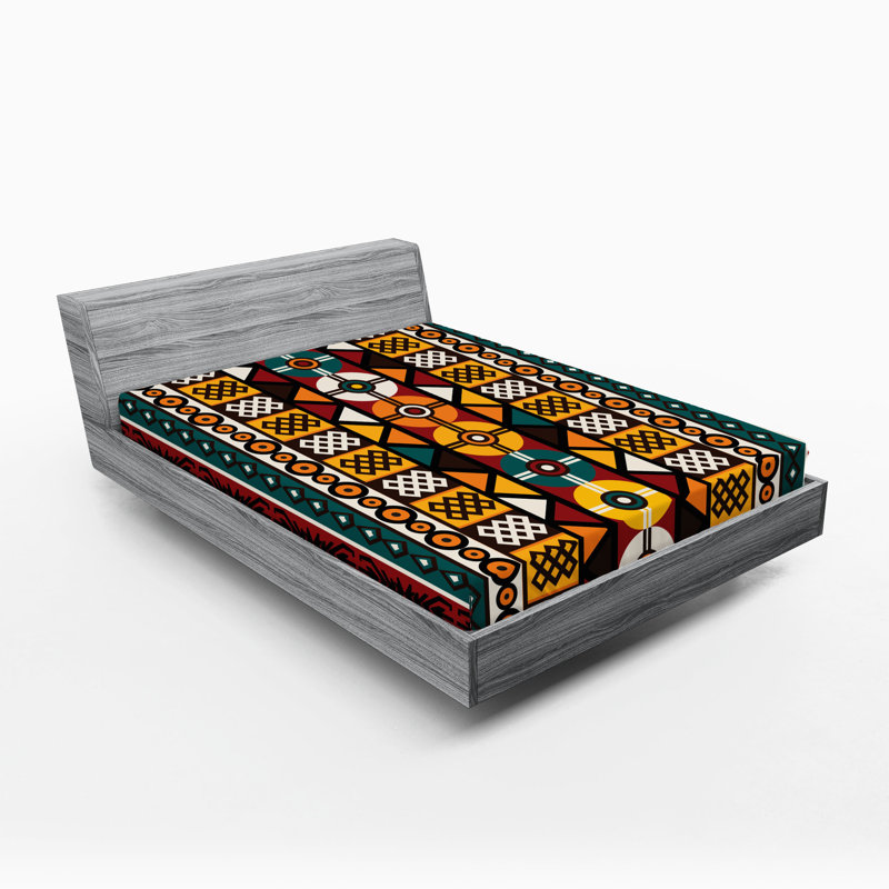 Ensemble de 2 draps-housses Ambesonne, Multicolore / Sud-ouest 2, Drap-housse de taille très grand