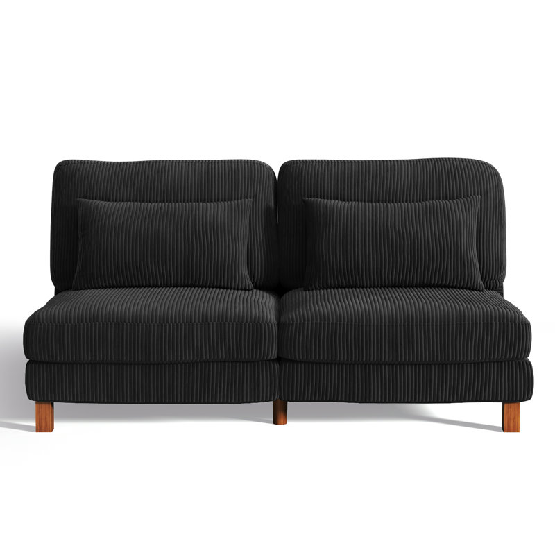 174Cm Loveseat, Black