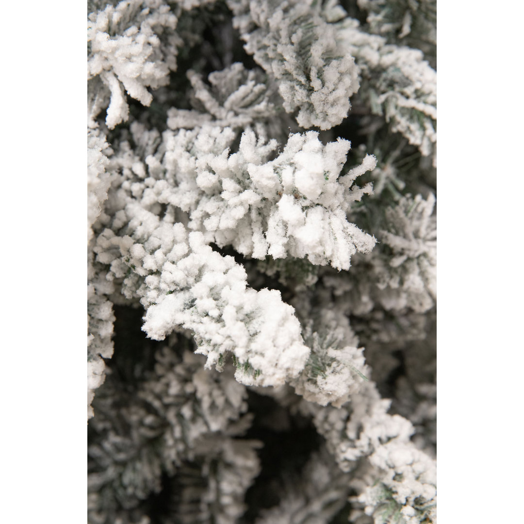 Künstlicher Weihnachtsbaum Snowdon Grün mit Reif mit Ständer