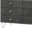 Commode double 6 tiroirs en bois massif Sakiah