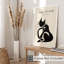 Animaux, chat matisse noir, reproduction d'art moderne sans cadre-314745359