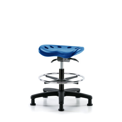 Adjustable Height Ergonomic Lab Stool with Footrest