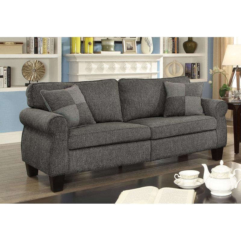 Canapé Felton, Polyester gris foncé
