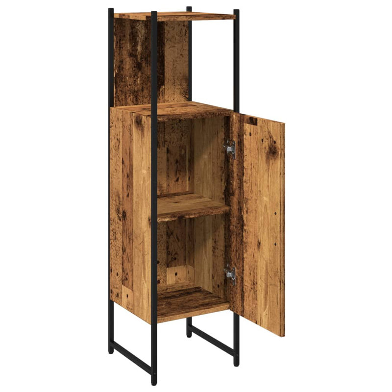 Alaki Freestanding Bathroom Cabinet, Old Wood