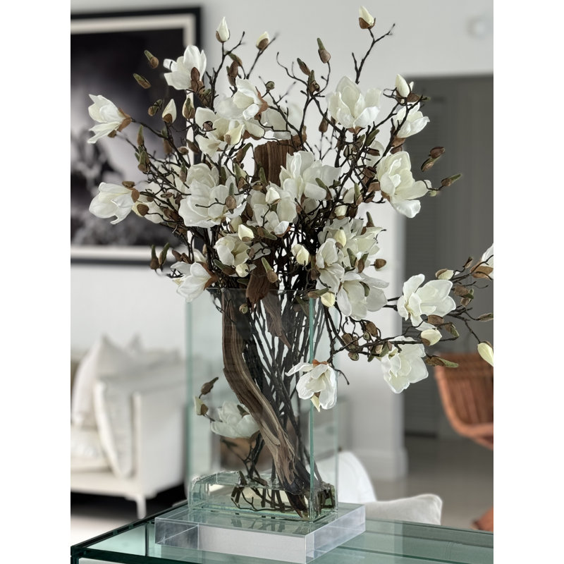 White Magnolias In 16″ Tall Casa Moderna