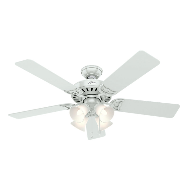 52" Studio Series 5 - Blade Standard Ceiling Fan with Pull Chain and Light Kit Included