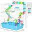 Cage extra large bleu pour hamster avec tubes, tunnels et bol - 5 tubes portatifs, bleu, design