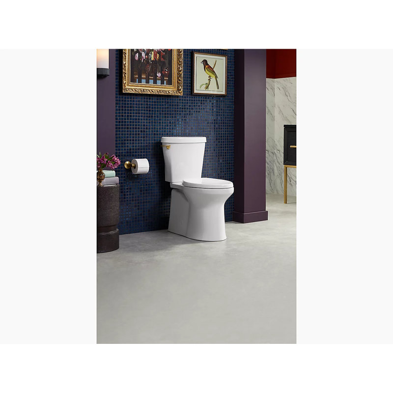 Betello 1.28 GPF Water Efficient Elongated Two-Piece toilet (Seat Not Included), Black