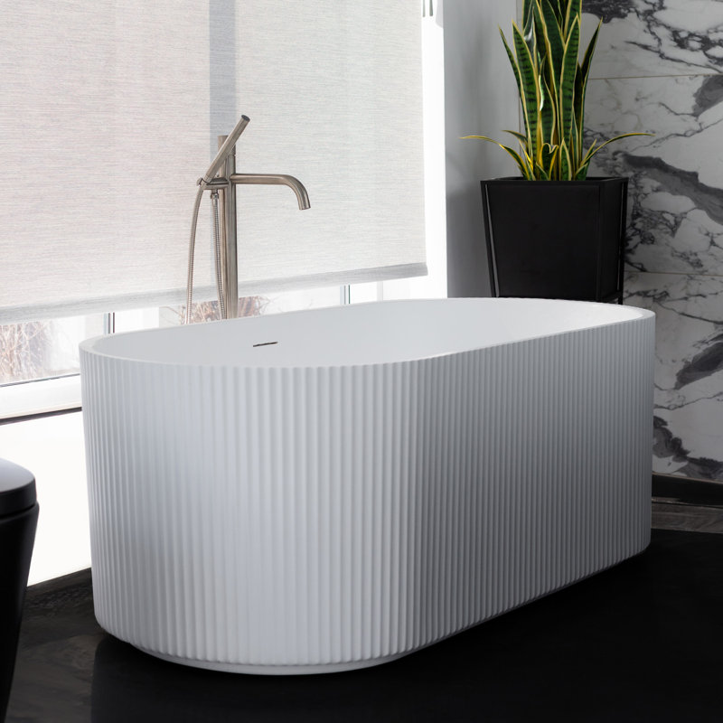 Baignoire autoportante 60 po Beatrice-60-White, Blanc mat