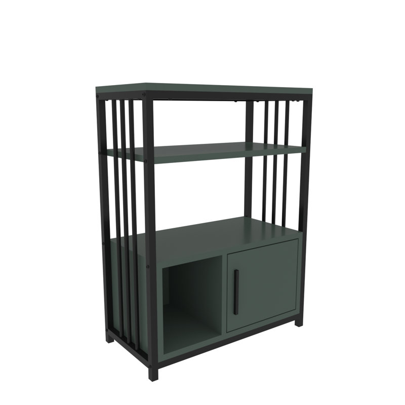 Yancey Bookcase, Green/Black