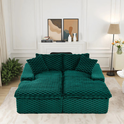 71.65" Fully Compressed Foam Sofa Recliner
