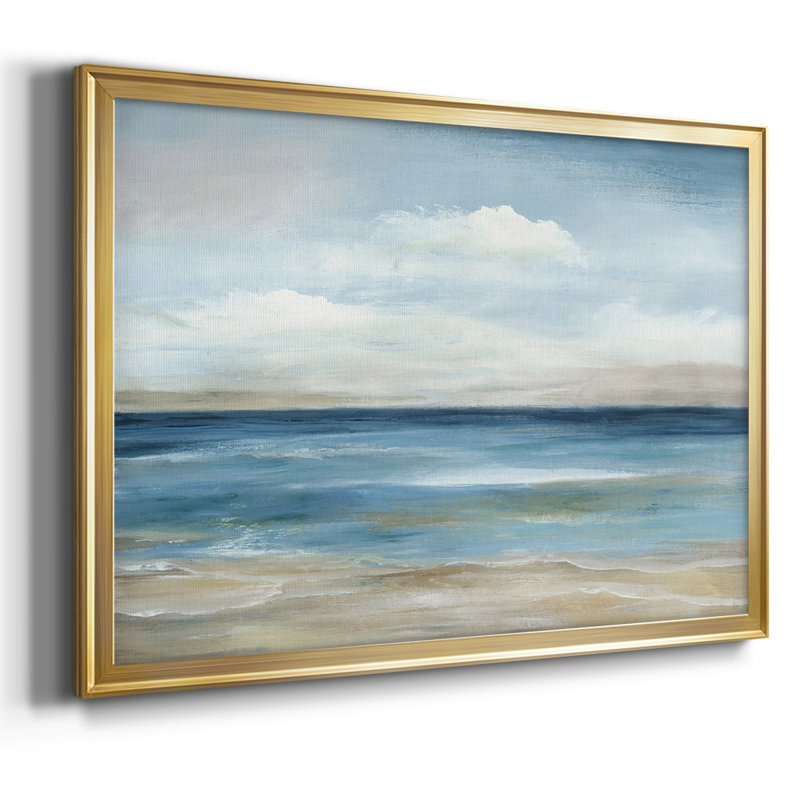 " Serene Coast ", Gold, 18" H x 26" W x 1.5" D