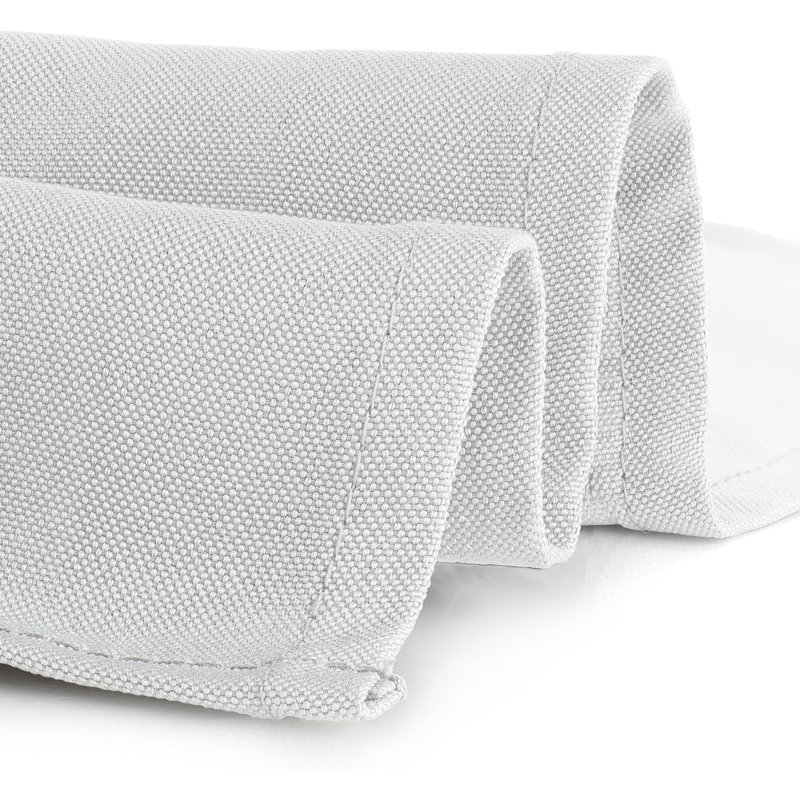 Alyea Dining Linens, White, 30" W x 42" L
