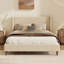 Lit plateforme tapissier sans sommier