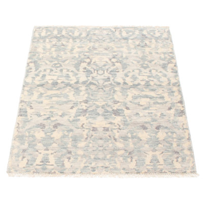 Tapis crème unique de conception unique 3 pi 7 po x 5 pi 6 po Mystique