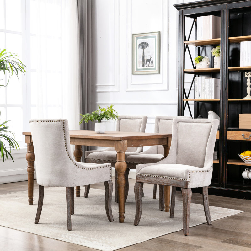 Chaises de salle à manger Kieffer, Gris clair