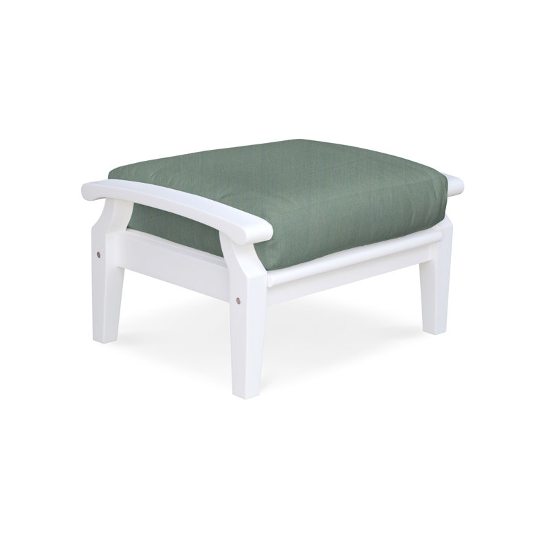 Repose-pieds d'extérieur avec coussin Lowery, Spa, Naturel