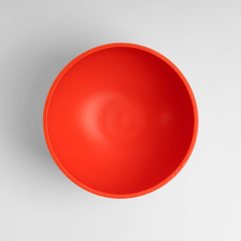 Strøm Bowl by Nicholai Wiig-Hansen, 5.91" H x 8.66" W x 8.66" D, Strong Coral