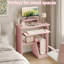 Bureau d'ordinateur pour la maison avec support pour moniteur, plateau pour clavier, bureau d'étude de 29,5 pouces, petite table pour ordinateur portable avec tablettes de rangement