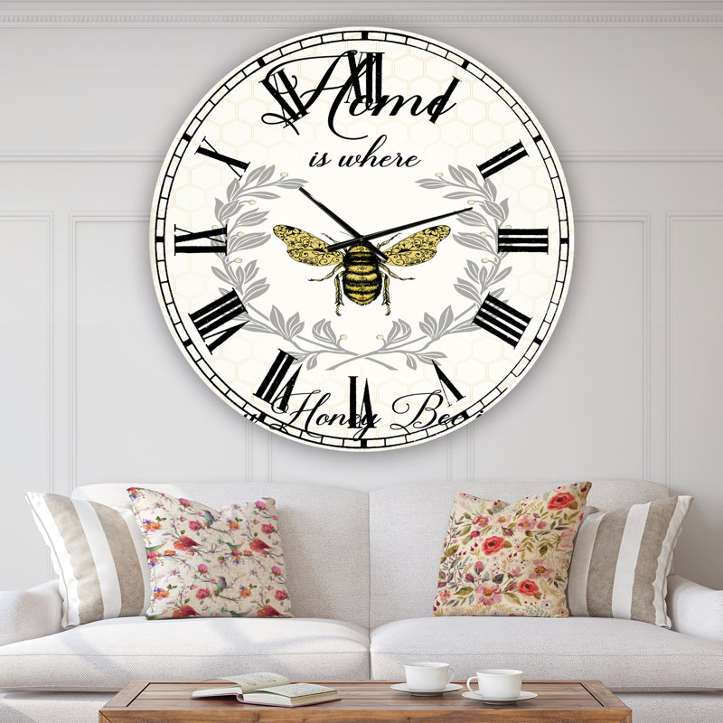 Horloge murale surdimensionnée Honey Bee A - Cottage, Petit